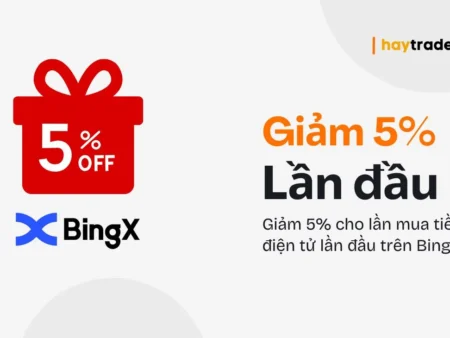 Giảm 5% cho lần mua tiền điện tử lần đầu trên BingX